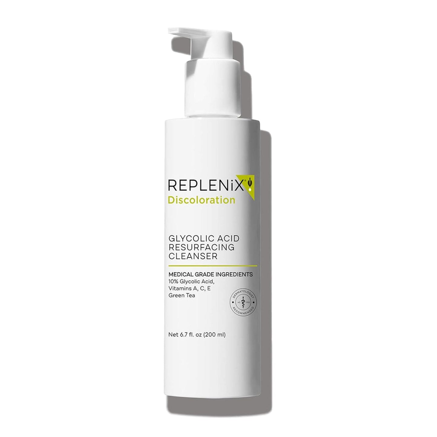 Replenix Glycolic Acid Resurfacing Facial Cleanser, Gentle Medical Grade Exfoliating Face Wash for Skin Discoloration (6.7 fl. oz)