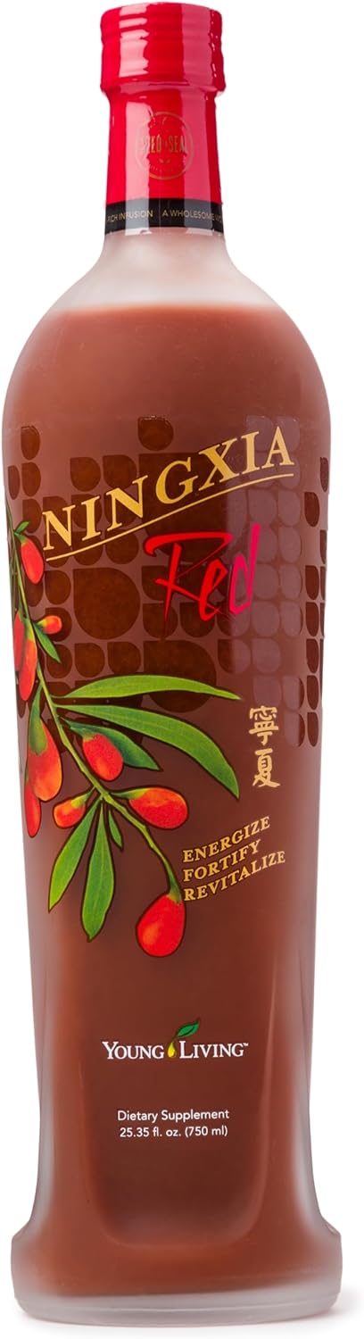 Young Living NingXia Red | 25.35 oz Bottle | Antioxidant-Rich Superfruit Blend | Antioxidant Drink | Increase Physical Energy | Features Wolfberry, Plum, Aronia, Cherry, Blueberry, & Pomegranate