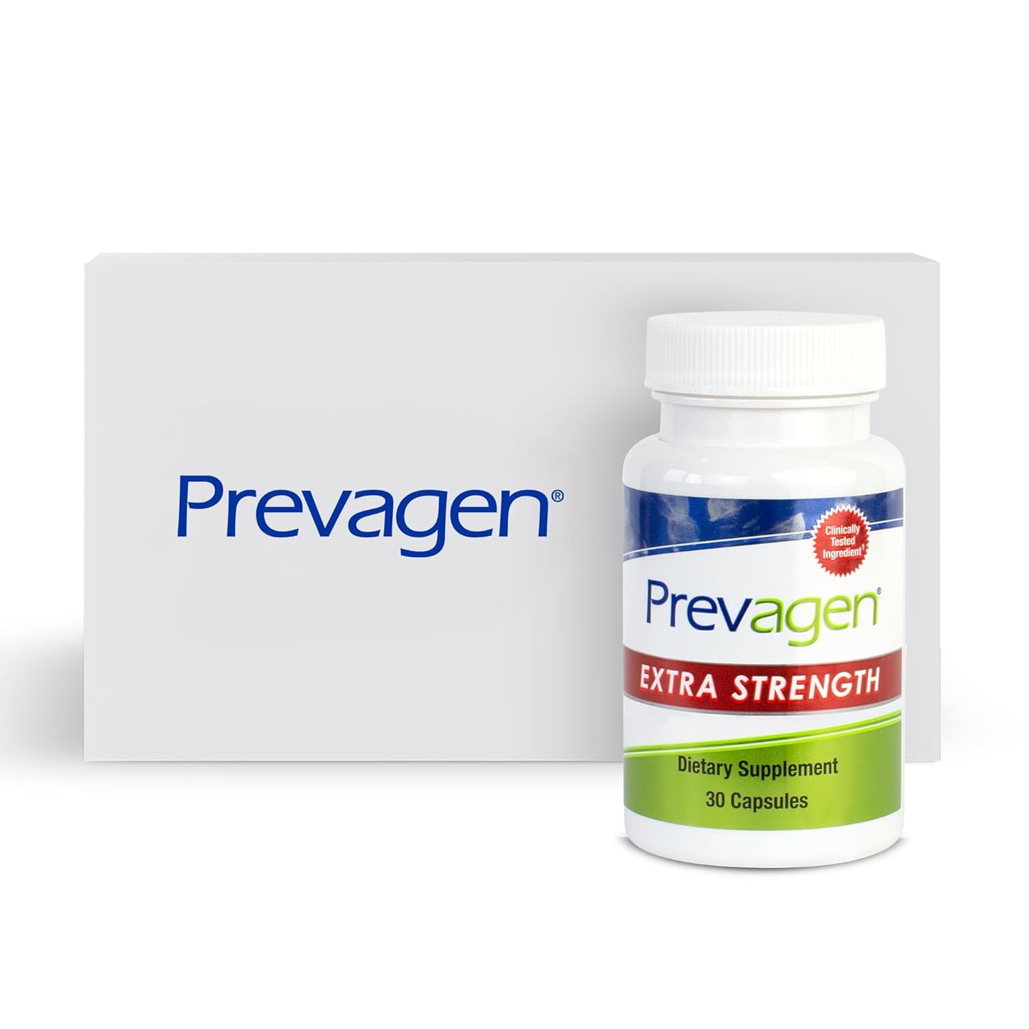Prevagen Extra Strength 20mg, 30 Capsules |1 Pack| with Apoaequorin & Vitamin D with Attractive and Stackable Prevagen Storage Box