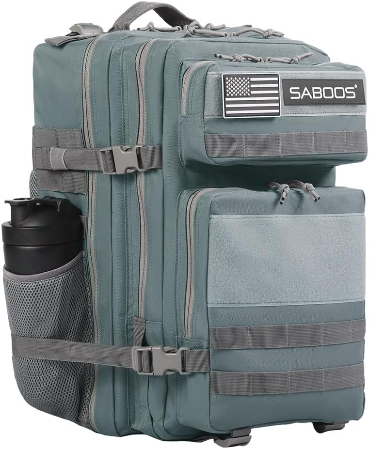 Saboos Tactical Backpack Military Backpacks for Men Gym Camping Hiking Daypack Large Rucksack 3 Days with Molle 25L-45L
