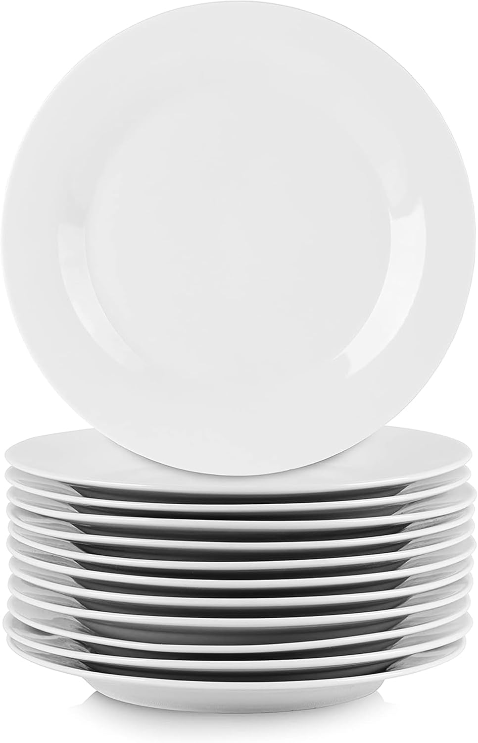 Elama Professional Kitchen 12 Piece Porcelain Dinnerware\/Tableware Set (Round Dinner Plate White)