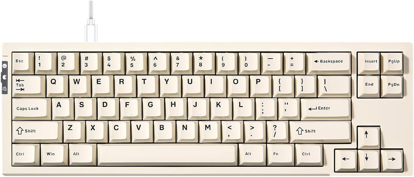 YUNZII RT68 Rapid Trigger Gaming Keyboard,Hall Effect Magnetic Switch 68-Key Wired RGB Keyboard,Gasket Mount Hot Swapped Keyboard, Adjustable Actuation TKL Mechanical Keyboard (Beige, Outemu Switch)