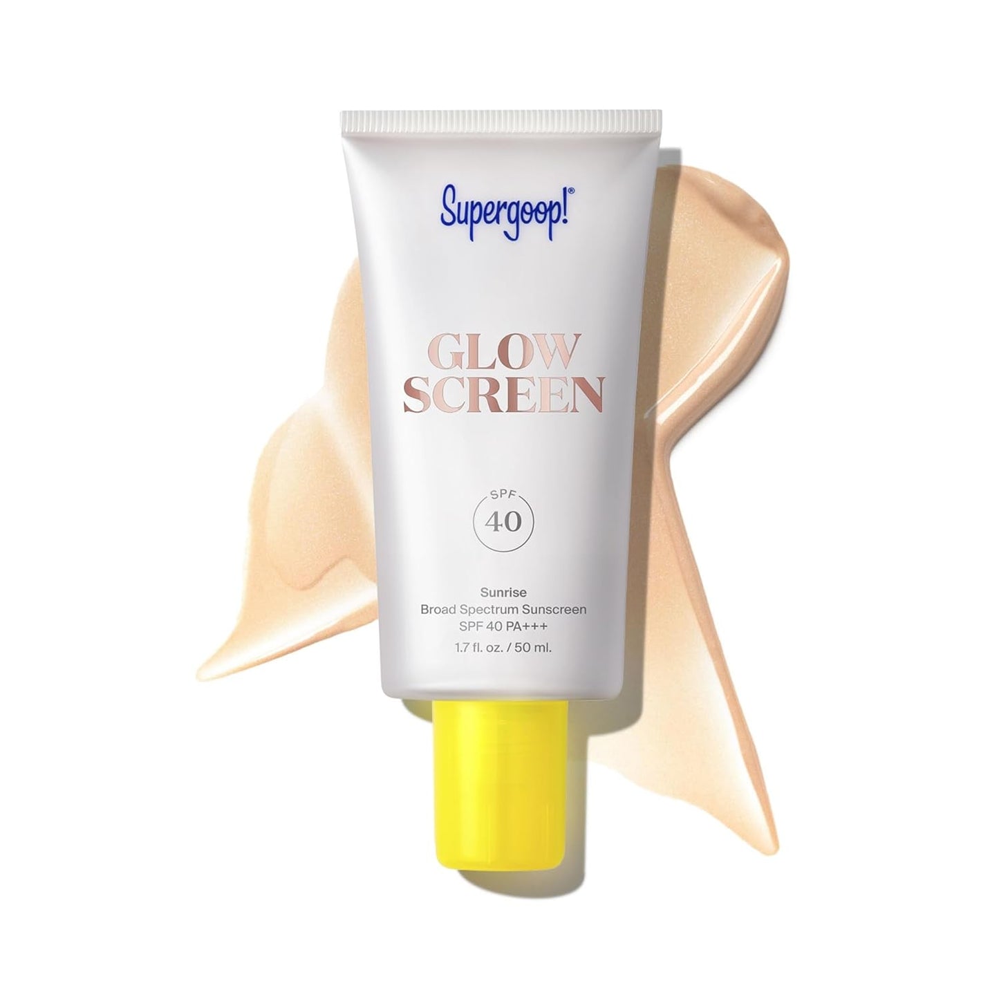 Supergoop! Glowscreen SPF 40 Broad Spectrum Sunscreen - 1.7 fl oz | Sunrise (Champagne Glow), Glowy Primer, Helps Filter Blue Light