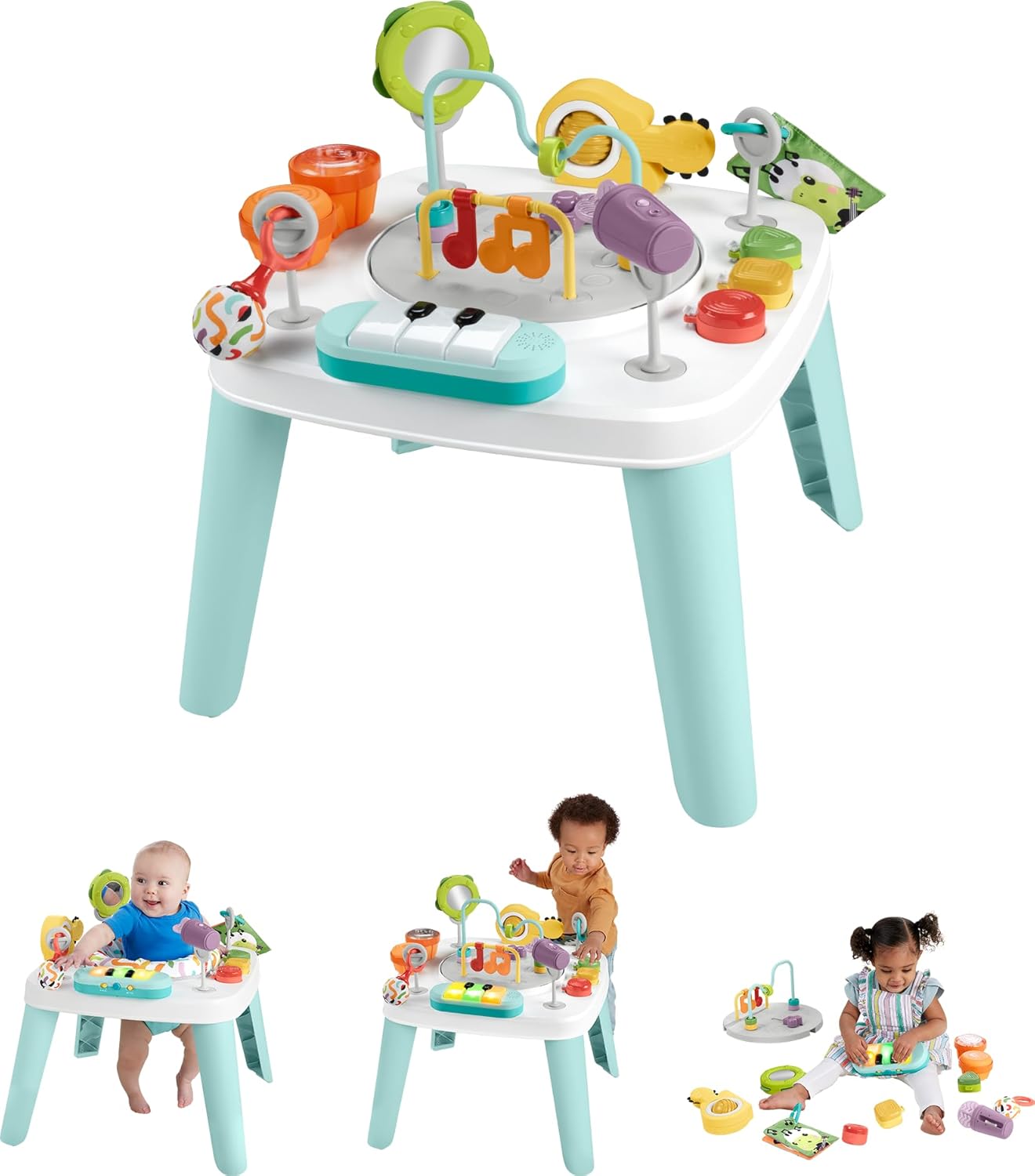 \u200BFisher-Price Baby to Toddler Toy 3-in-1 Hit Wonder Activity Center & Play Table with Music Lights & Developmental Activities
