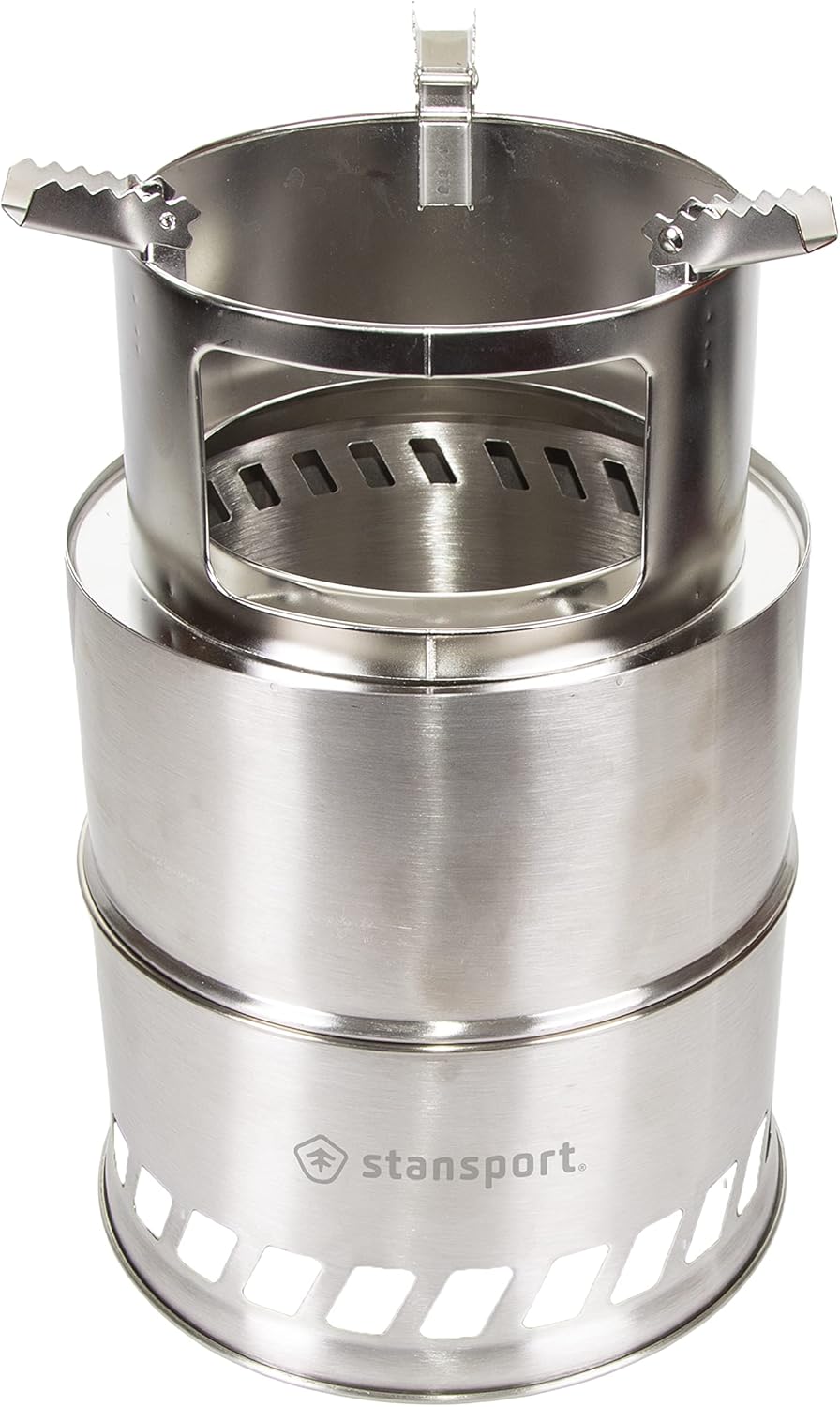 Stainless Steel Wood Burning Stove Extra Large - Portable Camping Backpacking Hiking - Picnic BBQ