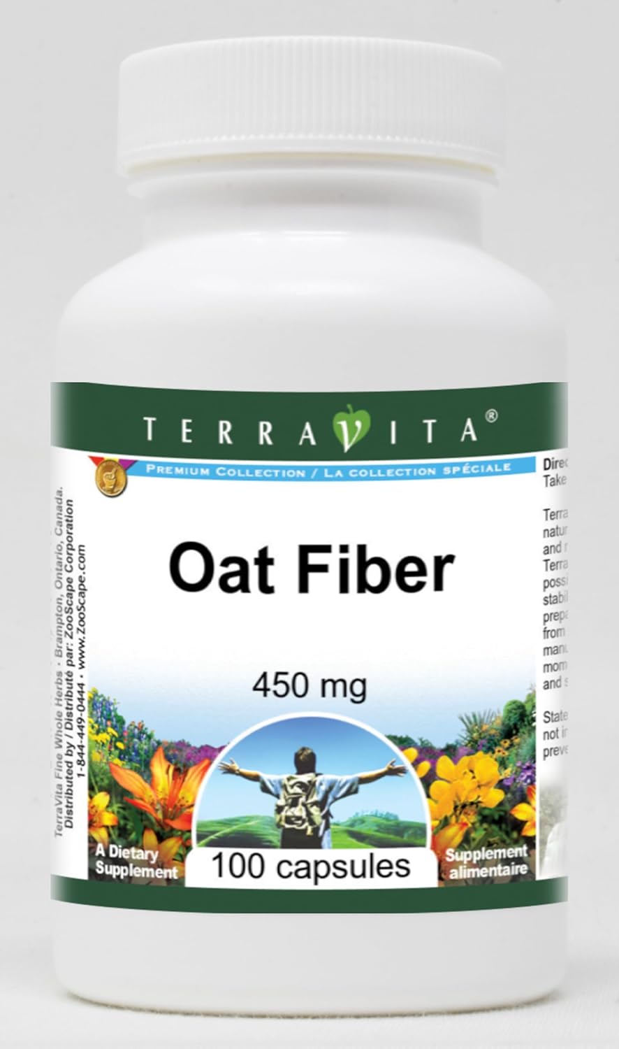 Oat Fiber - 450 mg (100 Capsules, ZIN: 520952) - 2 Pack