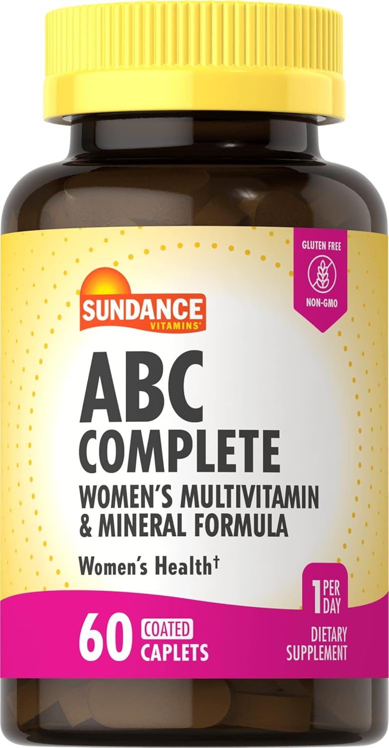 Sundance ABC Complete Women's Multivitamin & Mineral Formula - 60 Coated Caplets, Pack of 6