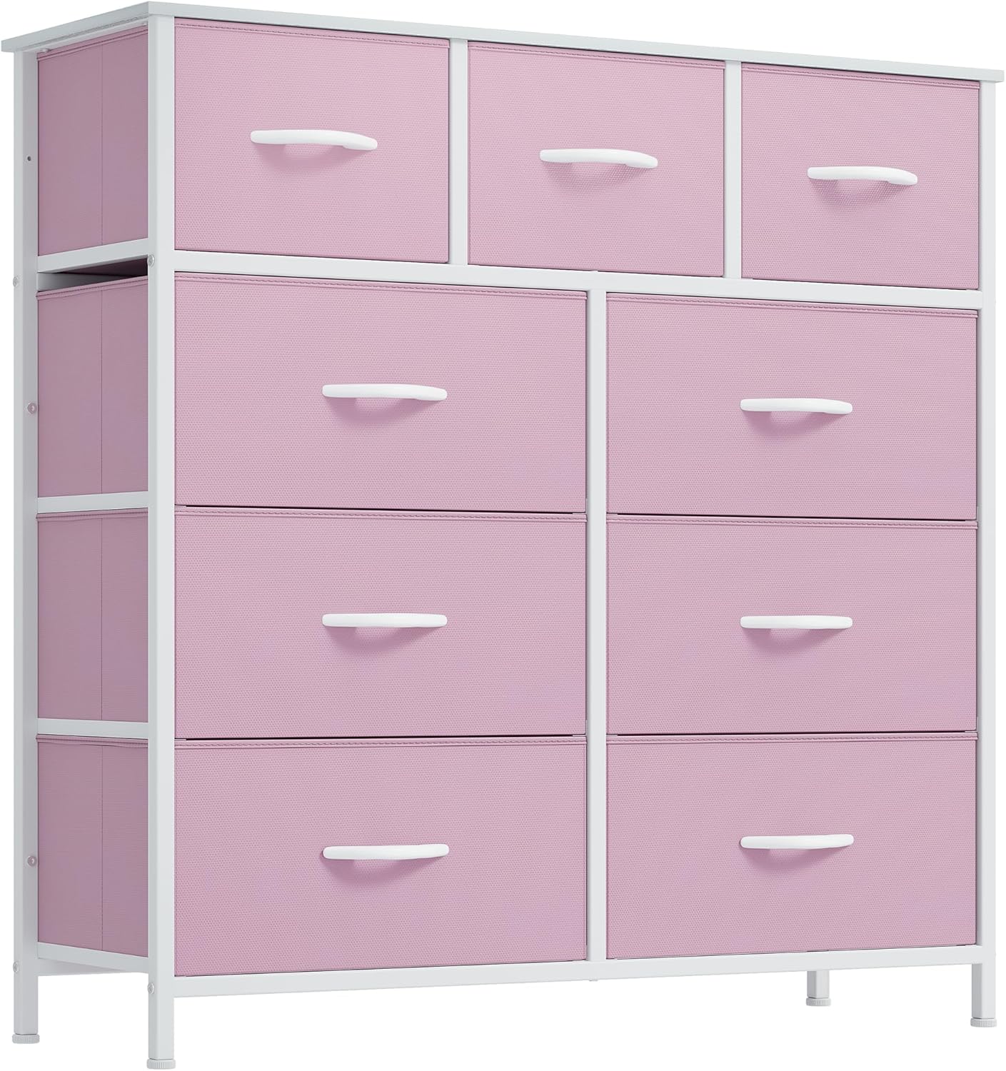 YITAHOME Dresser for Bedroom with 9 Drawers, Fabric Storage Dresser, Closet Dresser & Chest of Drawers for Living Room, Closets - Sturdy Steel Frame, Wooden Top & Easy Pull Fabric Bins