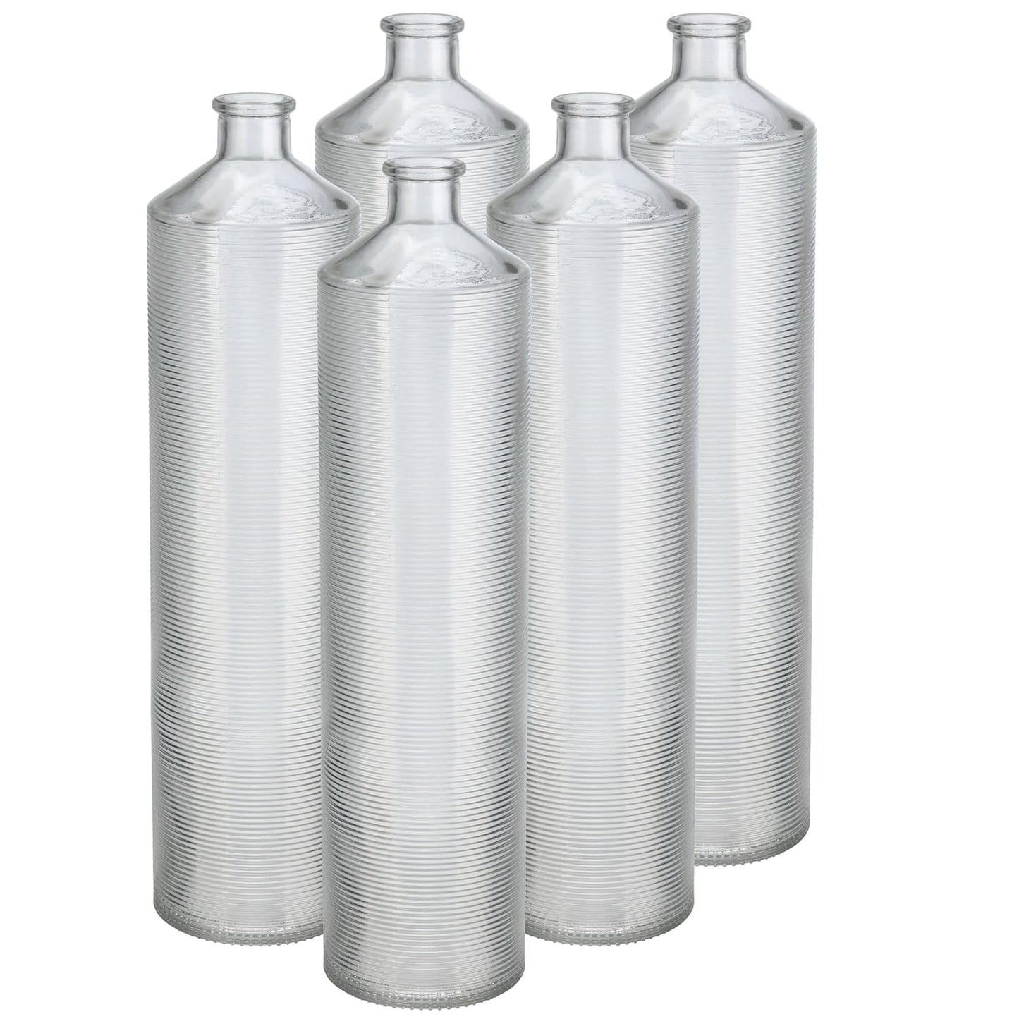 BLACK+DECKER bev by BLACK+DECKER Cocktail Maker Glass Liquor Dispenser Bottles, Dishwasher Safe, 5 Pack (BEWB105\u200B)