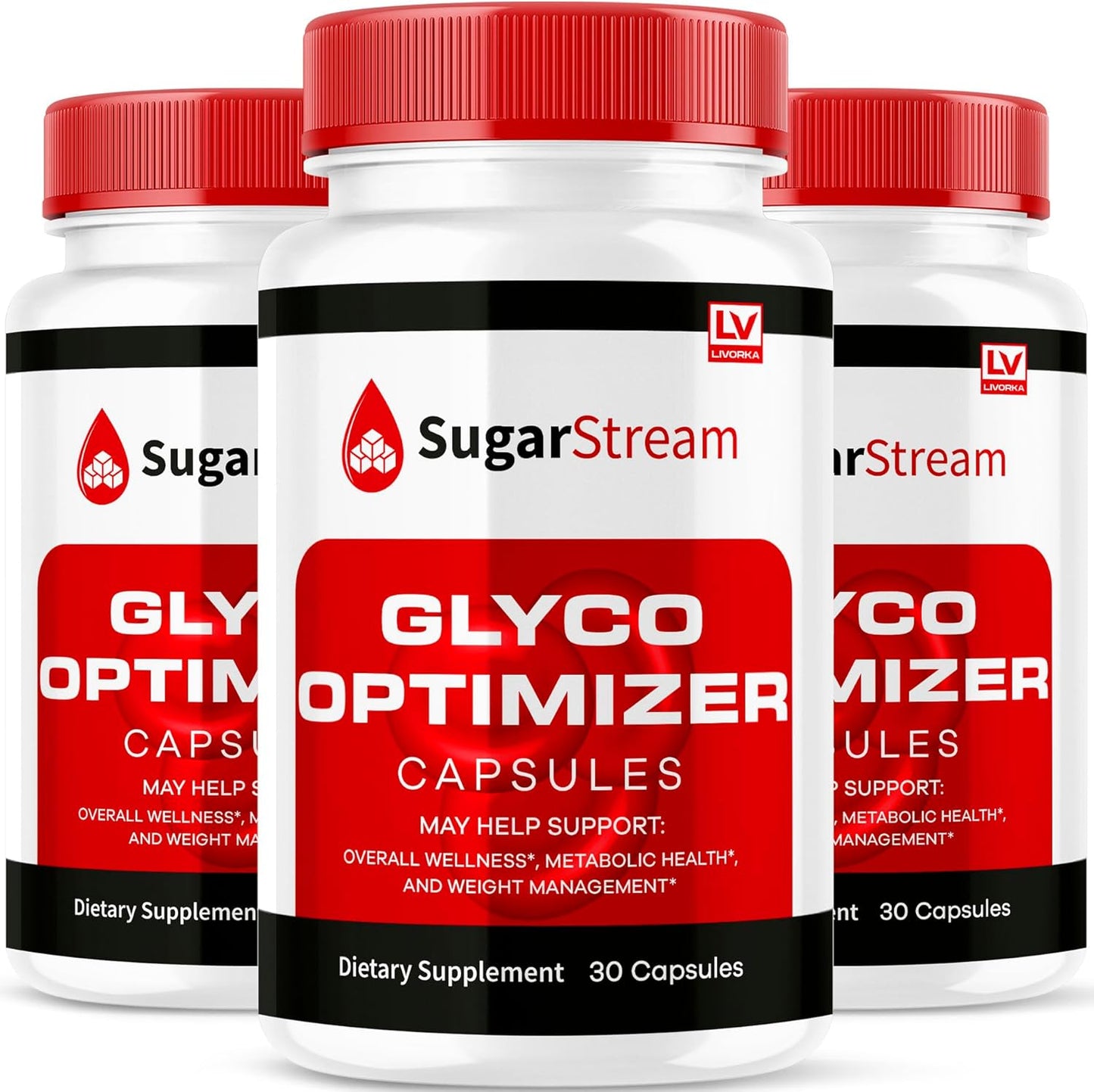(3 Pack) SugarStream Glyco Optimizer, Sugar Stream Glyco Optimizer, SugarStream Glycogen Blood Support Capsules, Glycogen Sugar Stream Supplement Advanced Formula Vitamin, 90 Capsules for 3 Months