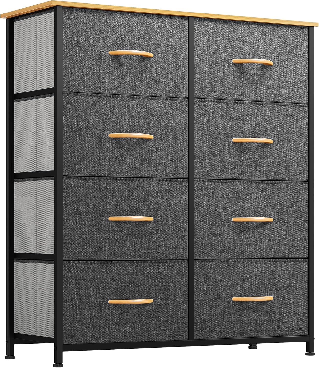 YITAHOME Dresser with 8 Drawers - Fabric Storage Tower, Organizer Unit for Bedroom, Living Room, Hallway, Closets & Nursery - Sturdy Steel Frame, Wooden Top & Easy Pull Fabric Bins