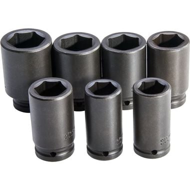 Proto 3/4in Drive 6pt Deep Metric Impact Socket Set 7pc