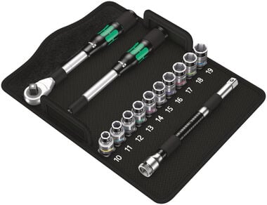 Wera Tools 8006 SC 1-1/2 in Drive Metric Zyklop Hybrid Ratchet Set 13pc