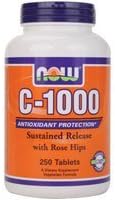 Now Foods Vitamin C-1000 w/ Rose Hips- Sustained Release, 250 tablets ( Multi-Pack)