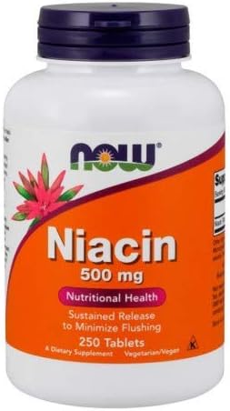 Niacin, 500 mg, Tr 250 Tabs by Now Foods (Pack of 3)