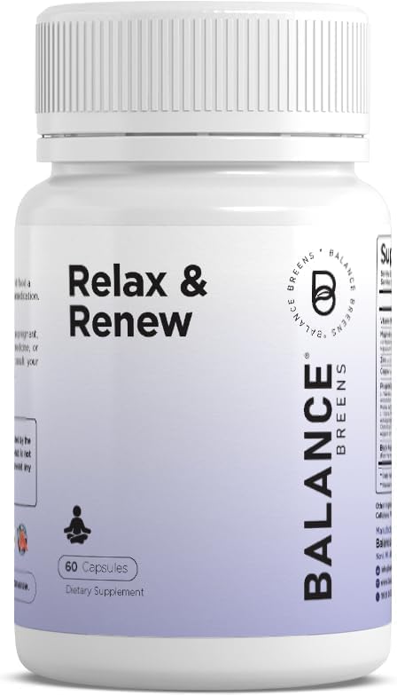Relax & Renew-Vitamin B6, Magnesium Blend, Zinc & Copper Supplement, 60 Capsules - Supports Stress Relief (Pack of 2)