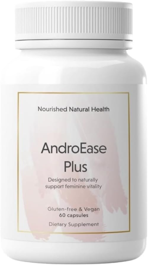 Nourished AndroEase Plus for Women\u2019s Health - Vegan Supplement with Zinc & Saw Palmetto for Wellness Support, Vitality, and Daily Balance - Natural Formula for Women\u2019s Care (60 Capsules)