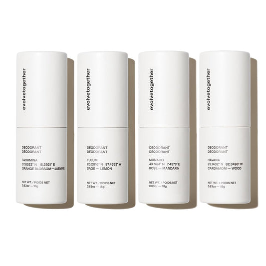 evolvetogether Plant-Powered Natural Luxury Deodorant for Women & Men | Neutralizes Odors, Soothes Skin | Body Heat Activated Fragrance | Vegan, Cruelty-Free | Made in USA (Discovery)