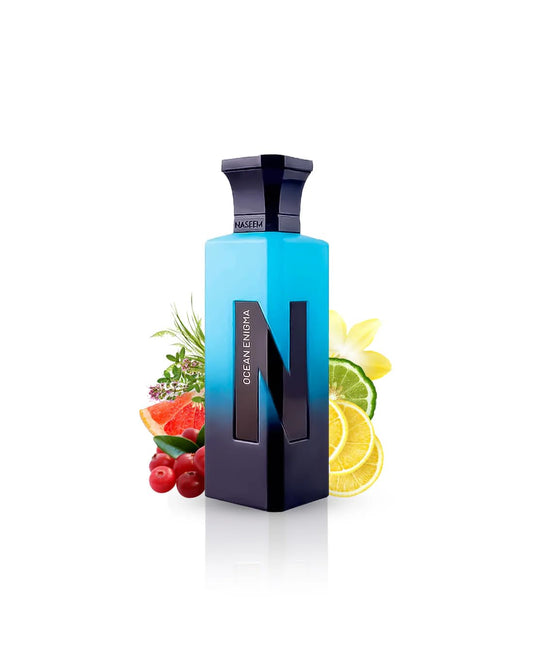 NASEEM Ocean Enigma Eau de Parfum 75 ml - Unisex Fragrance for Men and Women with Fresh Citrus, Spicy, and Woody Notes - Ideal Scent for Daily Wear and Special Occasions, Refreshing Aroma