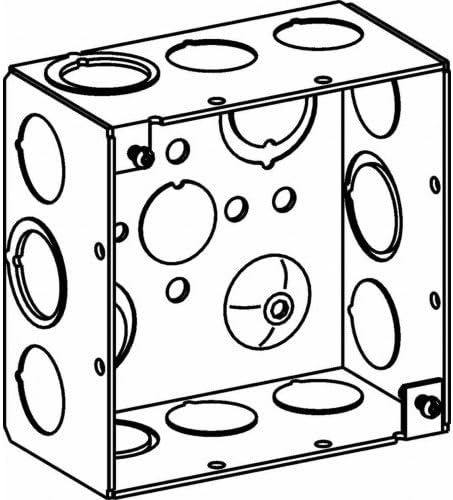 (Case of 24) Orbit 4SDB-MKO 4" Square, 2-1/8" Deep Switch Box with MKO.L8