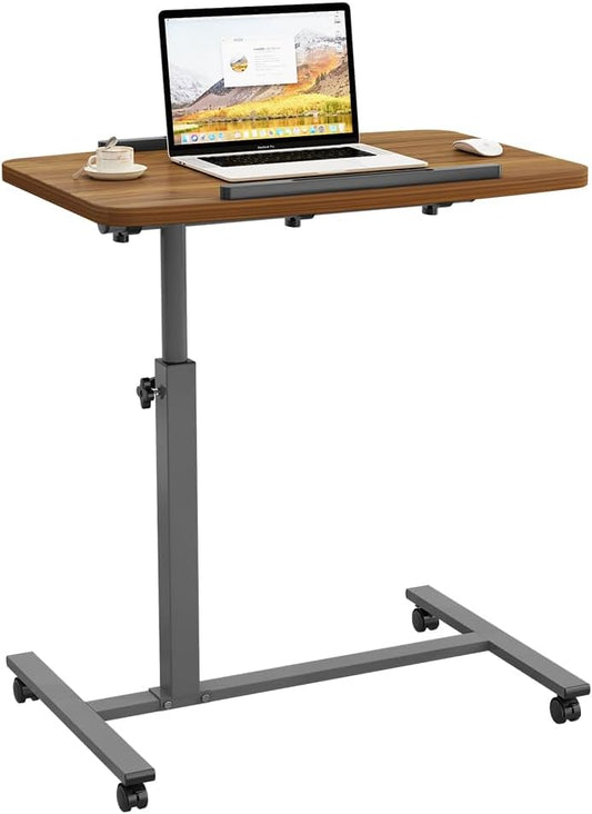 Laptop Table Mobile Adjustable Height Laptop Stand Portable Desk Notebook Swivel Laptop Desk Rolling Desk Laptop Table Laptop Stand for Couch Hospital Bed Table