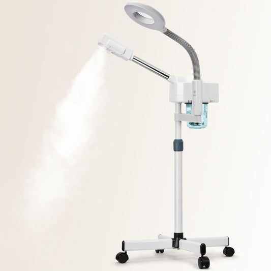 2 in 1 Facial Steamer, Professional Facial Steamers with 5X Magnifying Lamp, Face Steamer for Esthetician, Facial Steamer for Home Beauty Salon SPA
