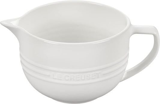 Le Creuset Stoneware Signature Batter Bowl, 3.25qt., White