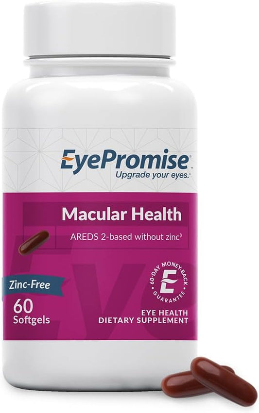 EyePromise Macular Health Eye Vitamin | 60 Softgel Capsules with No Zinc, Containing Lutein, Vitamin C, D, E, Omega-3 Fish Oil, and Zeaxanthin |