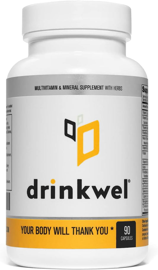 drinkwel for Liver Support & Detox Multivitamin, 90 Count (Pack of 1)