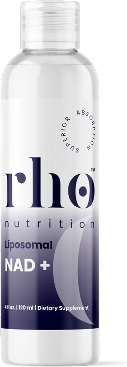 Rho Nutrition Liposomal NAD+ - Ultra High Absorption Liquid NAD+ Supplement - NMN or Nicotinamide Riboside Alternative - Supports Cellular Longevity, Healthy Aging, Energy Metabolism and Vitality