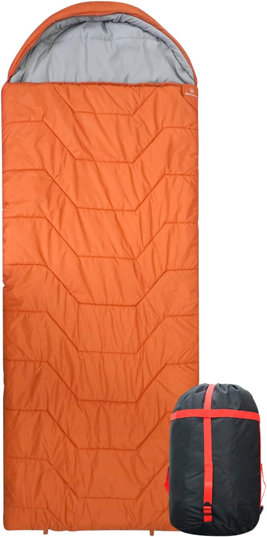 VESPERBUDDY Jumbo Sleeping Bag for Adult&Kids,Cold&Warm Weather with Compression Sack and Water Resistant for Family Camping,Travel and Car Camping