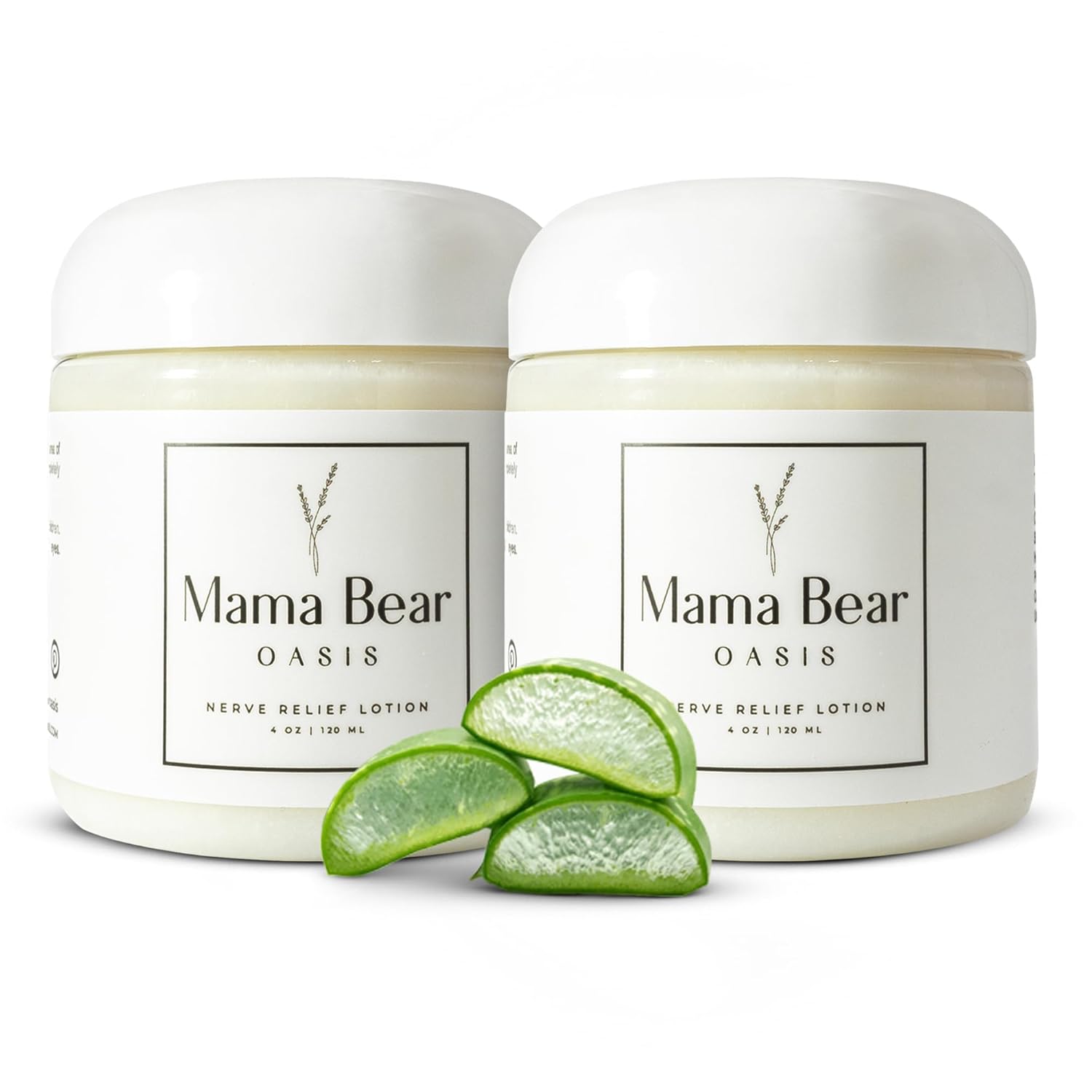 Neuropathy Mama Bear Oasis Lotion - Soothing Nerve Lotion w/ Magnesium Chloride & Pure Ingredients - Fast-Absorbing Nerve Pain Relief Cream - Gentle & Nongreasy Cream For Swollen Feet (pack of 2)