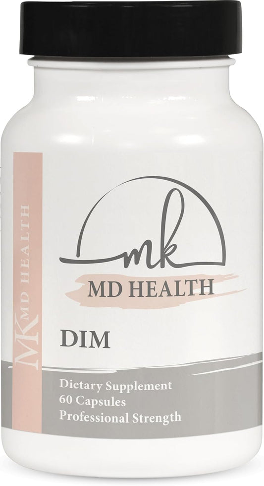 MK MD Health DIM Supplement|Hormone Balance for Women & Men|Unique Formula Developed by OBGYN|Estrogen & Hormone Balance, Menopause Support, Antioxidant, Acne Support| 60 Capsules, 2 Month Supply