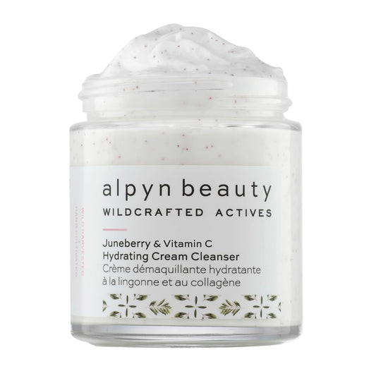Alpyn Juneberry & Vitamin C Hydrating Cream Cleanser | Remove Dirt, Oil & Makeup | Exfoliates Dryness for Soft & Smooth Skin | 3.9 oz / 115 ml