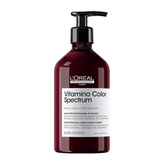 L'Oréal Professionnel Paris Vitamino Color Spectrum Deep Conditioner - Maintains Day 1 Vibrancy, Ultra High Glass Shine, Rich Vibrant Colors, Strengthens & Smoothens Hair, Color Toning Conditioner