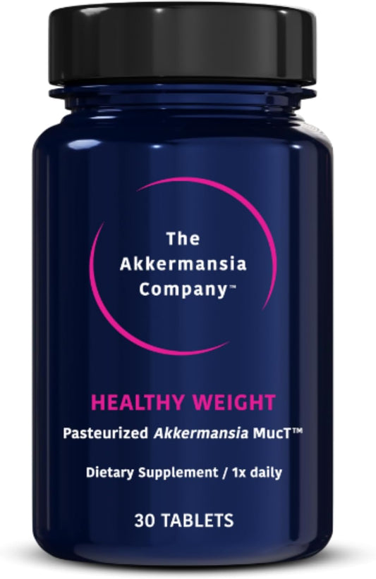 Healthy Weight - Akkermansia Probiotic, Akkermansia Muciniphila, GLP-1, Metabolic Vitamins, GLP-1 Supplement for Gut Health, Chromium, Green Tea Leaf - 30 Tablets (Pack of 1)