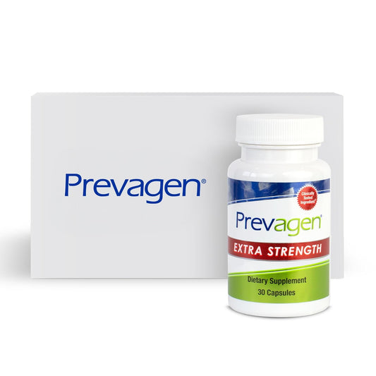 Prevagen Extra Strength 20mg, 30 Capsules |1 Pack| with Apoaequorin & Vitamin D with Attractive and Stackable Prevagen Storage Box