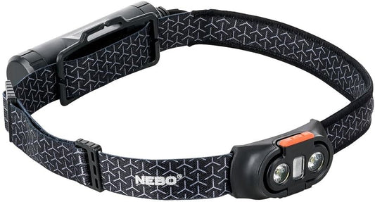 NEBO Einstein 1000 Flex Head Torch - Rechargeable Headlamp with 5 Light Modes - Camping & Hiking Accessories - Headlight for Outdoor Running & Sports