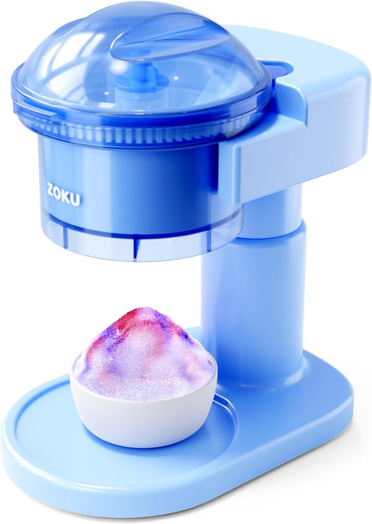 ZOKU Snow Cone Machine, Easy-to-Use Shaved Ice Maker with Stainless Steel Blades for Homemade Frozen Treats, Perfect for Icy Drinks, Slushies, and Margaritas