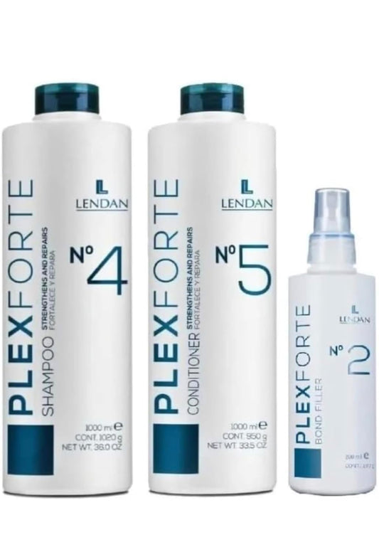 Lendan Plex Forte Kit Intense - No. 2 + No. 4 Liter + No. 5 Liter - 1000ml / 36 Fl Oz.