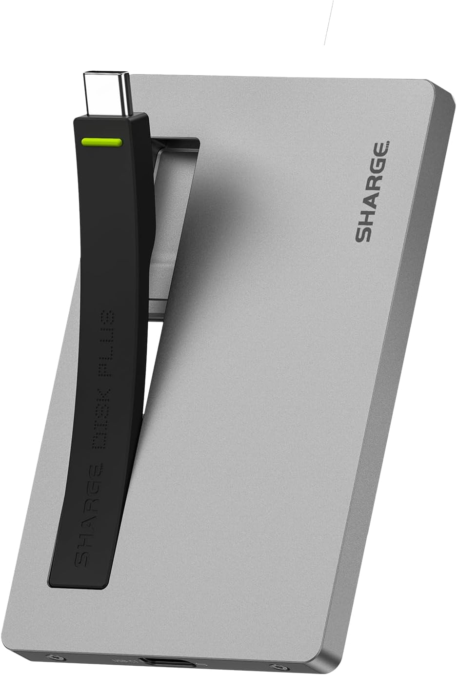 sharge Disk Plus SSD Enclosure M.2 2280 NVMe Data Transfer 10Gbps USB C 3.2 Gen2 Storage 4TB, World's Thinnest 0.24" Aluminum SSD Enclosure with 100W PD Cable for MacBook, iPhone 16 and Steam Deck PS5