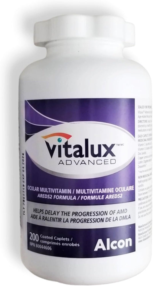 Alcon Canada Inc. Vitalux Advanced Ocular Multivitamin - 200 Coated Caplets, Bottle