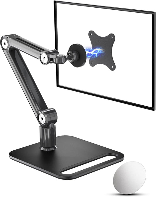 Portable Monitor Stand Computer Vase Support Magnetic - 360 Degree Swivel 10 10.1 10.5 11 11.6 12 12.5 13.3 13.4 14 15.6 17 17.3 18 18.5 inch Portable Monitor 75mm x 75mm Vesa Mount FS07C