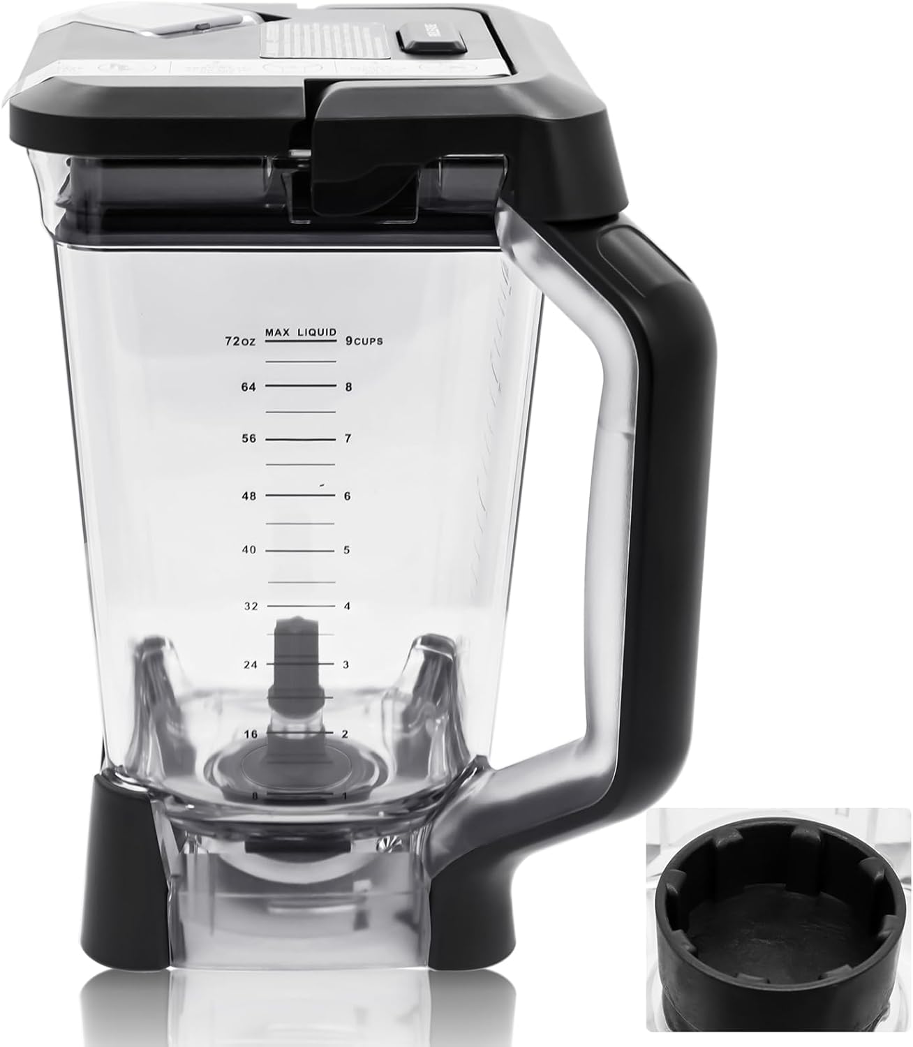 WARDFYT 72 oz XL Pitcher Replacement Compatible with Ninja BL660 BL740 Blenders Professional, 72oz Crushing Pitcher Replacement for Ninja BL660A BL660W BL663CO BL740C-With Locking Lid