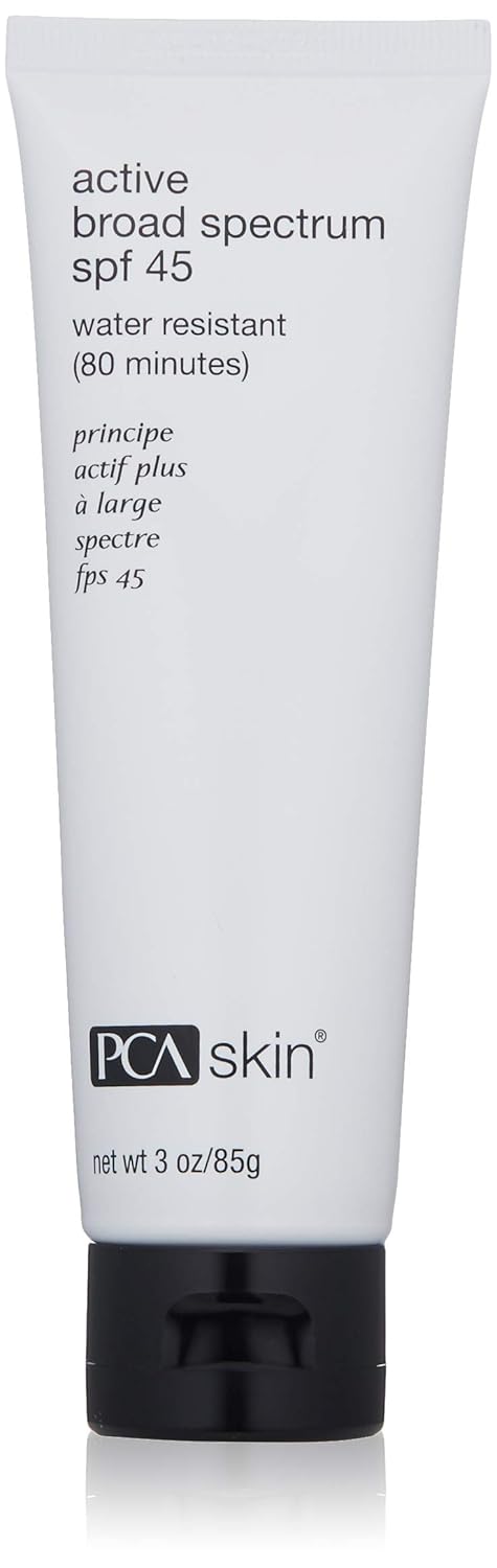 PCA SKIN Active Broad Spectrum SPF 45 - Zinc Oxide Water-Resistant Face & Body Sunscreen Lotion, Reef-Friendly, Oxybenzone & Oil-Free Formula (3 fl oz)