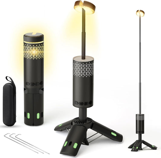 Telescopic Camping Light - 8000mAh,Rechargeable Camping Lantern for Outside and Collapsible Night Light Mobile Lighting,Built-in Magnetic Road Light & Flash Light for Adventure, Hiking, Camping, Live