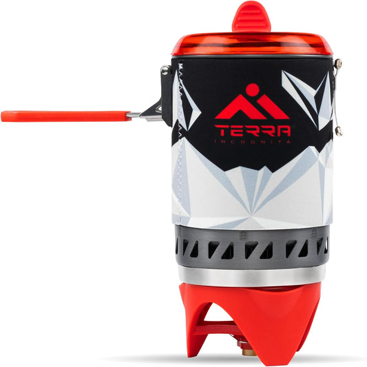 Terra Incognita Compact Backpacking Burner \u2013 Camping, Trekking, Trail, Hiking, Hunting, Fishing Stove System - Stove Power 2200 Watts