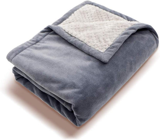 HP0810, Soft Fleece Portable QC2.0/3.0 USB Power Heating Throw, Shoulder Blanket, Temperature Setting Controller for Winter Traveling, Camping, Hiking or Wheelchair
