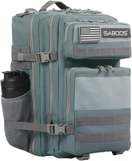 Saboos Tactical Backpack Military Backpacks for Men Gym Camping Hiking Daypack Large Rucksack 3 Days with Molle 25L-45L