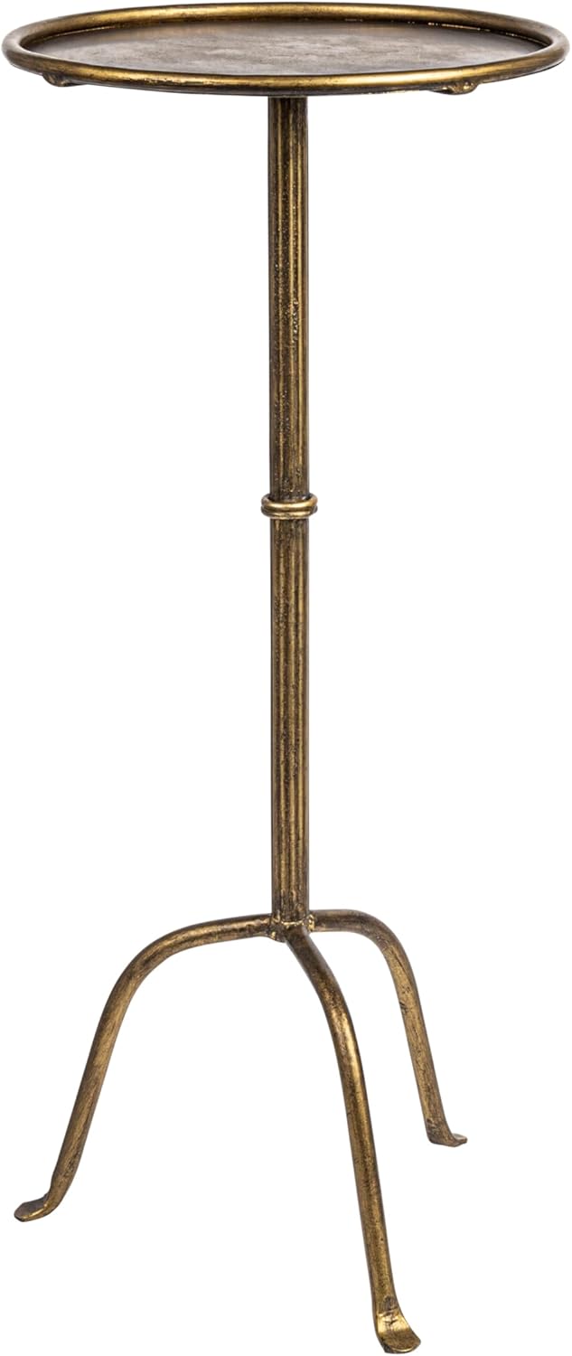Creative Co-Op Metal Cocktail, Antique Brass Martini Table